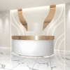 Stainless Semi Circular Reception Desk