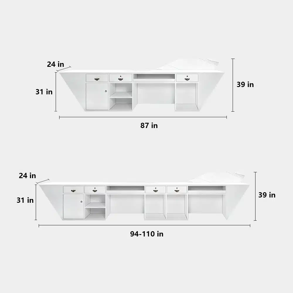Stylish Reception Desk with Register Counter Storage Stylish Reception Desk with Register Counter Storage