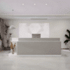 Stylish Rectangular Wood Reception Desk