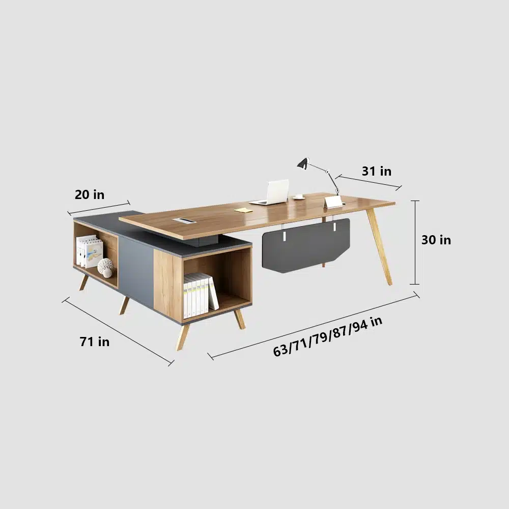 Stylish Solid Wood Executive Desk
