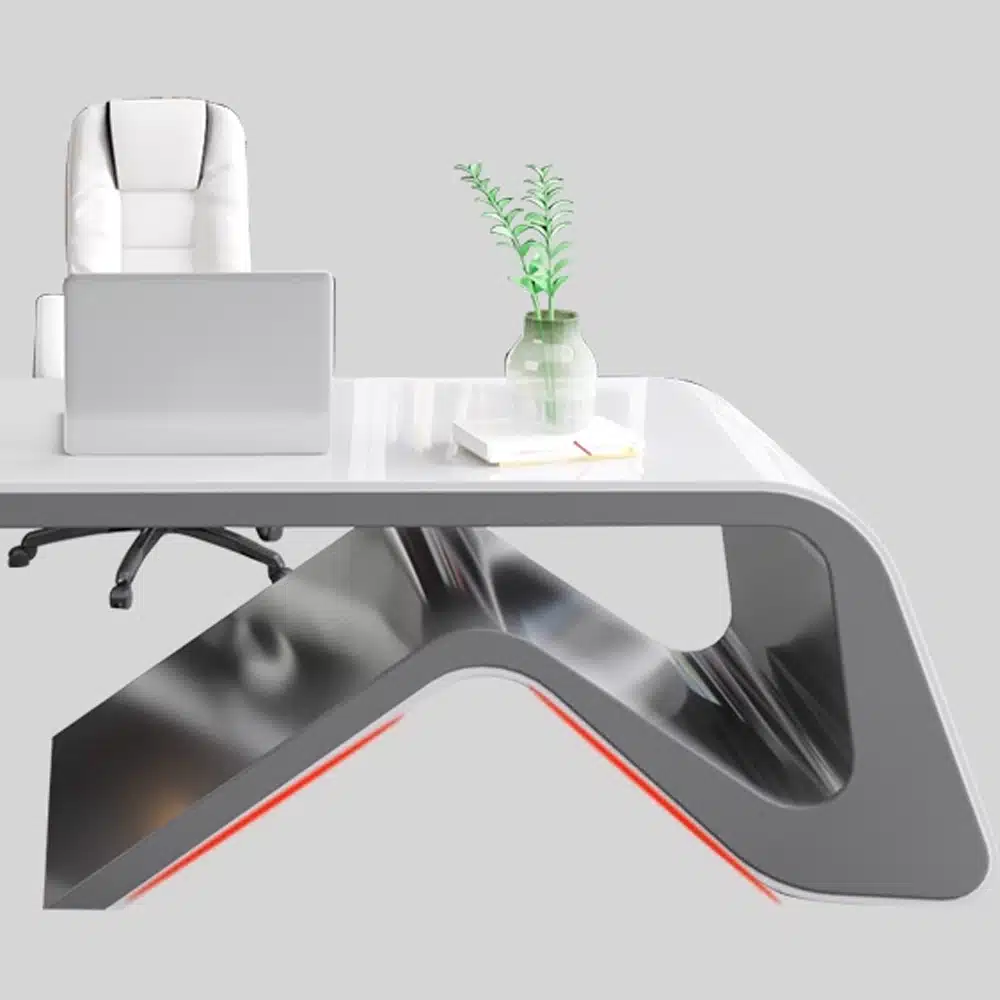 Stylish White Office Desk - Maoters Stylish White Office Desk - Maoters