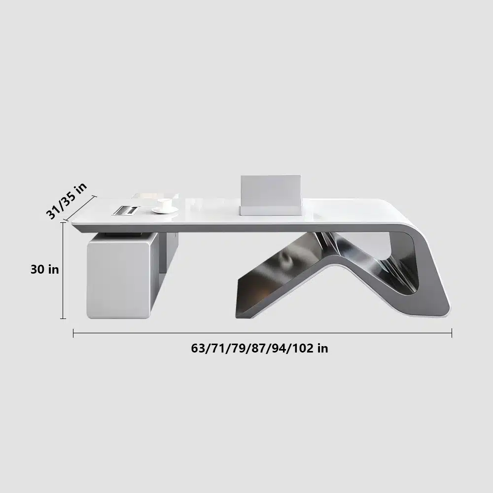 Stylish White Office Desk - Maoters Stylish White Office Desk - Maoters