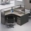 Minimalist Office Desk with Screen Partition