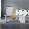 White Lacquered Executive Desk - Modern Creative Office Furniture White Lacquered Executive Desk - Modern Creative Office Furniture
