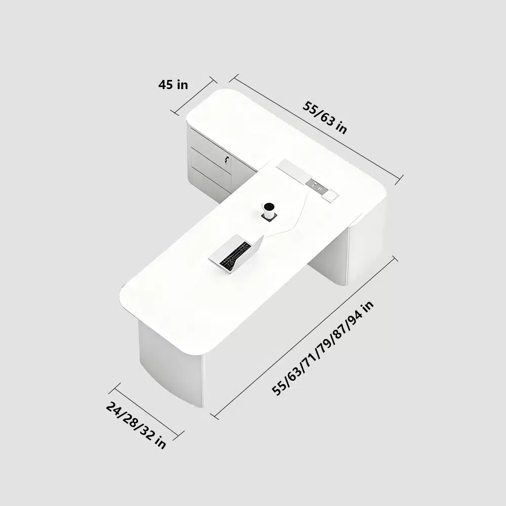 White Lacquered Executive Desk - Modern Creative Office Furniture White Lacquered Executive Desk - Modern Creative Office Furniture