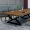 Nordic Industrial-Style Solid Wood Large Conference Table