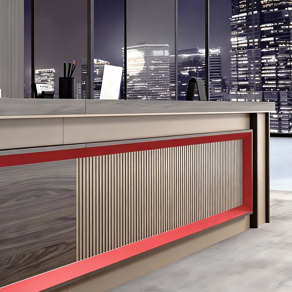 L-Shaped Executive Desk with Drawer & Storage