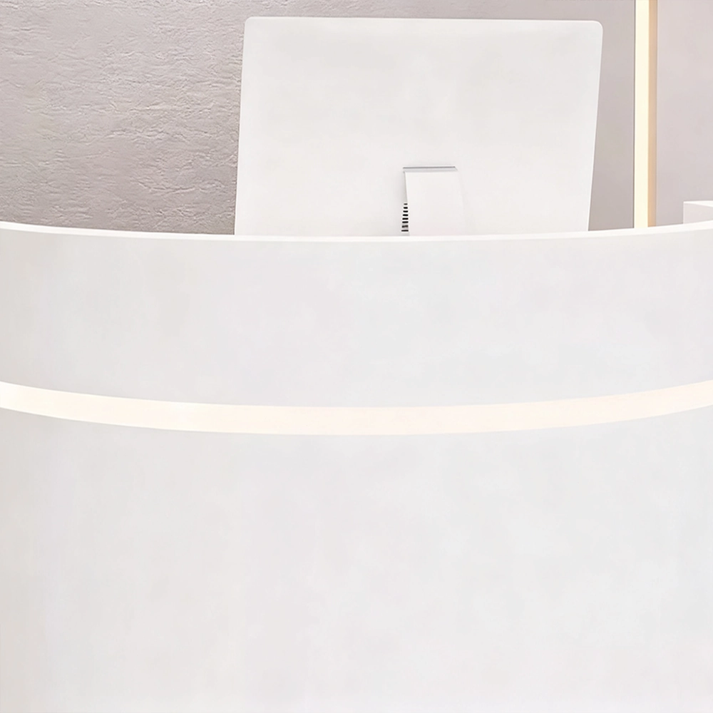 White Reception Counter LED with Lights White Reception Counter LED with Lights