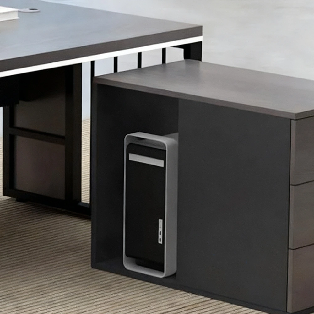 Gray Oak Executive Desk - Modern Office Furniture