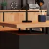 Industrial-Style Solid Wood Executive Desk - Maoters Industrial-Style Solid Wood Executive Desk - Maoters