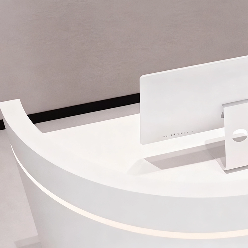 White Reception Counter LED with Lights White Reception Counter LED with Lights