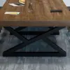 Nordic Industrial-Style Solid Wood Large Conference Table
