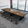 Nordic Industrial-Style Solid Wood Large Conference Table