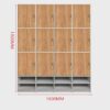Bathroom Gym Wooden Locking Locker - Maoters