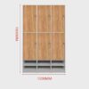 Bathroom Gym Wooden Locking Locker - Maoters