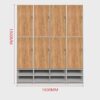 Bathroom Gym Wooden Locking Locker - Maoters