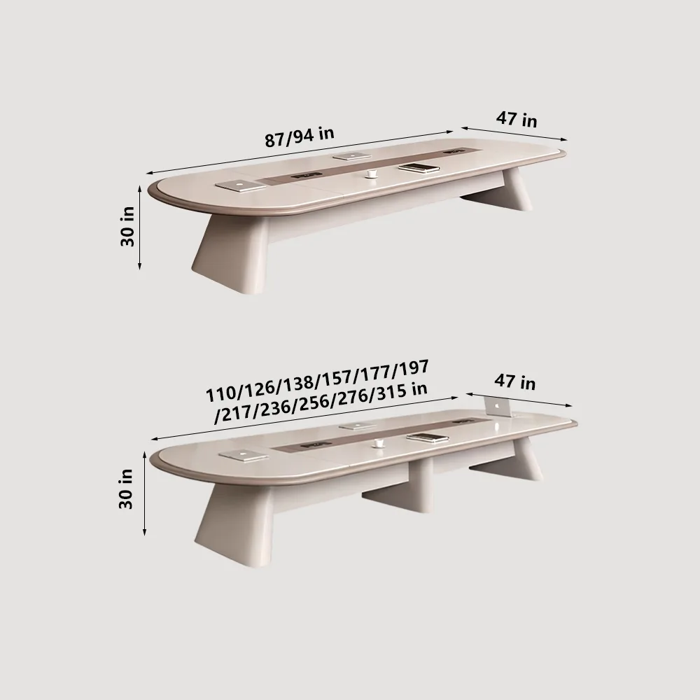 Modern Long Conference Table - Simple Design