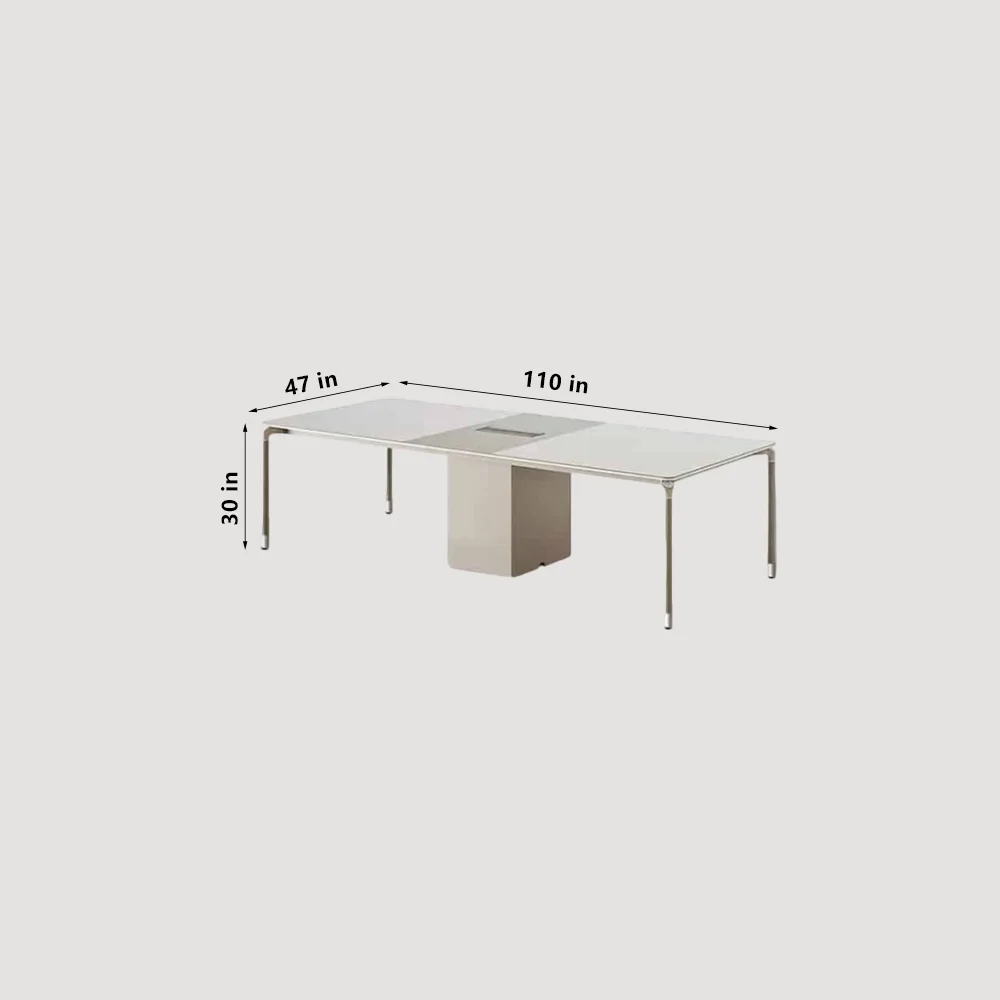 Modern Luxury White Conference Table