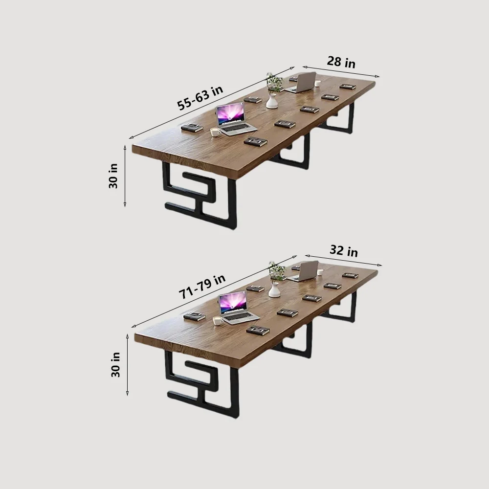 Nordic-Inspired Simplistic Solid Wood Conference Table