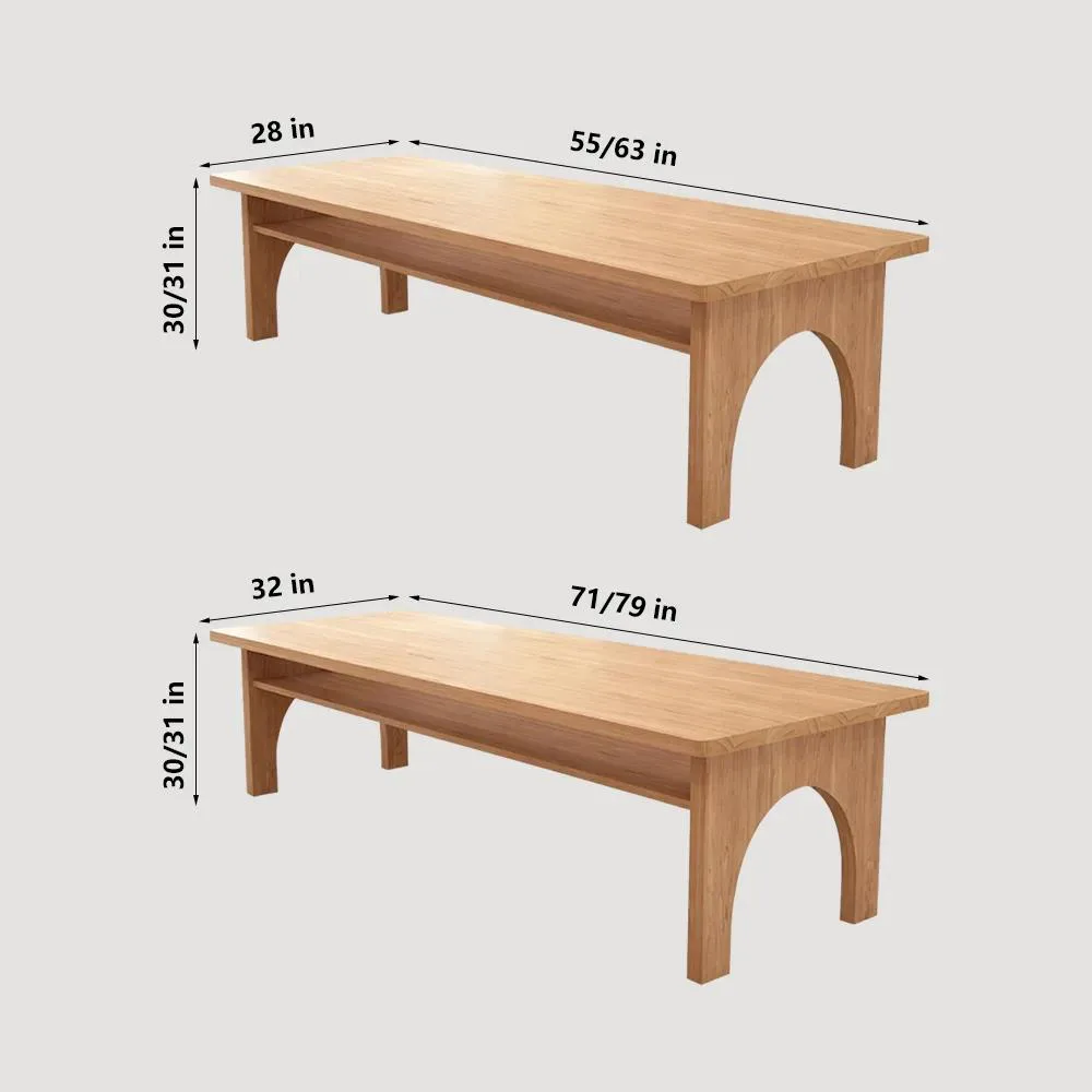 Nordic Solid Wood Rectangular Conference Table