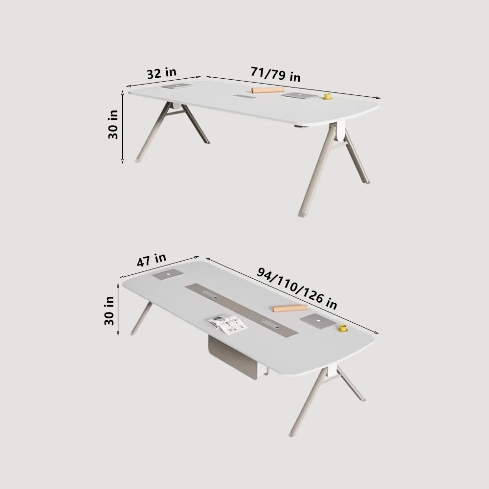 Morden Simple White Conference Table