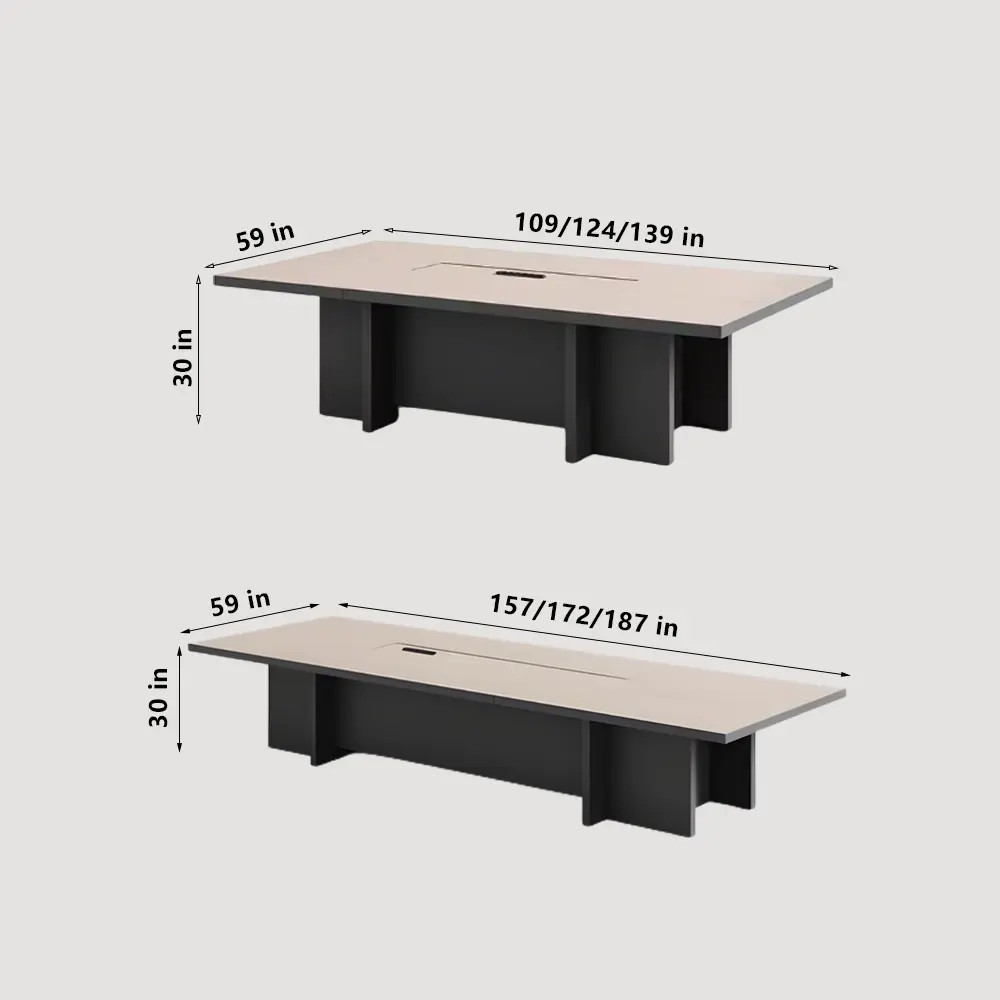 Modern Rectangular Thickened Conference Table