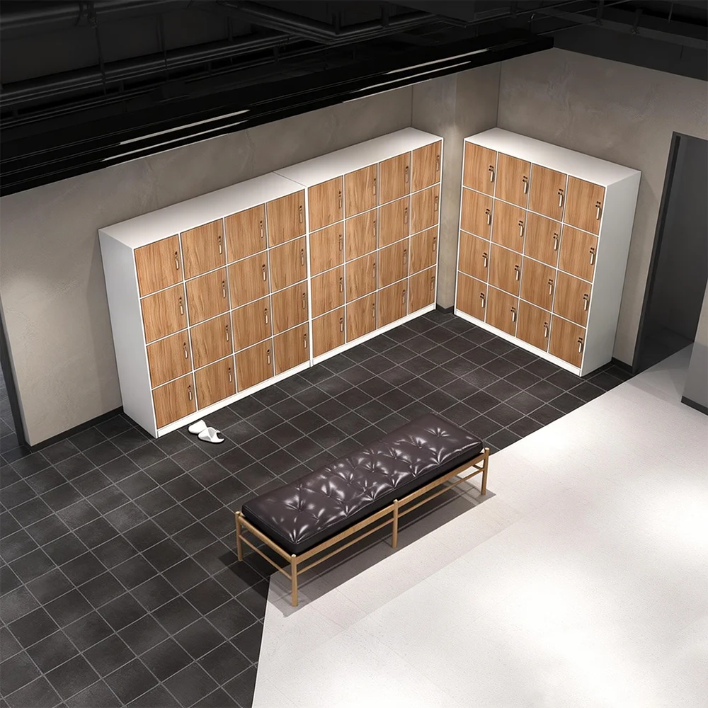 Bathroom Gym Wooden Locking Locker
