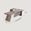 Rhombus-Faced Steel Angled Executive Desk - Maoters