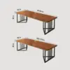 Nordic Modern Solid Wood Conference Table  Industrial Style Office Long Table