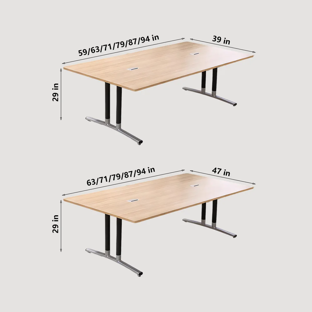Modern Minimalist Rounded Conference Table