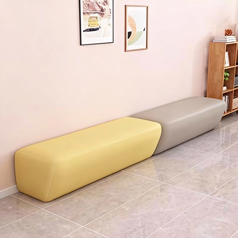 Creative Patchwork Design Long Leather Sofa Creative Patchwork Design Long Leather Sofa