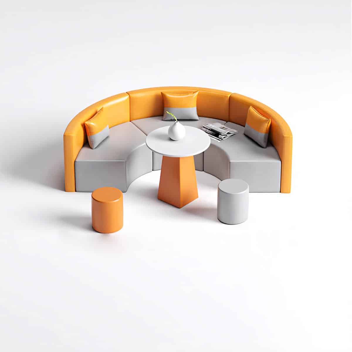 Creative Curved Circular Sofa Set - Enhance Your Space - Maoters