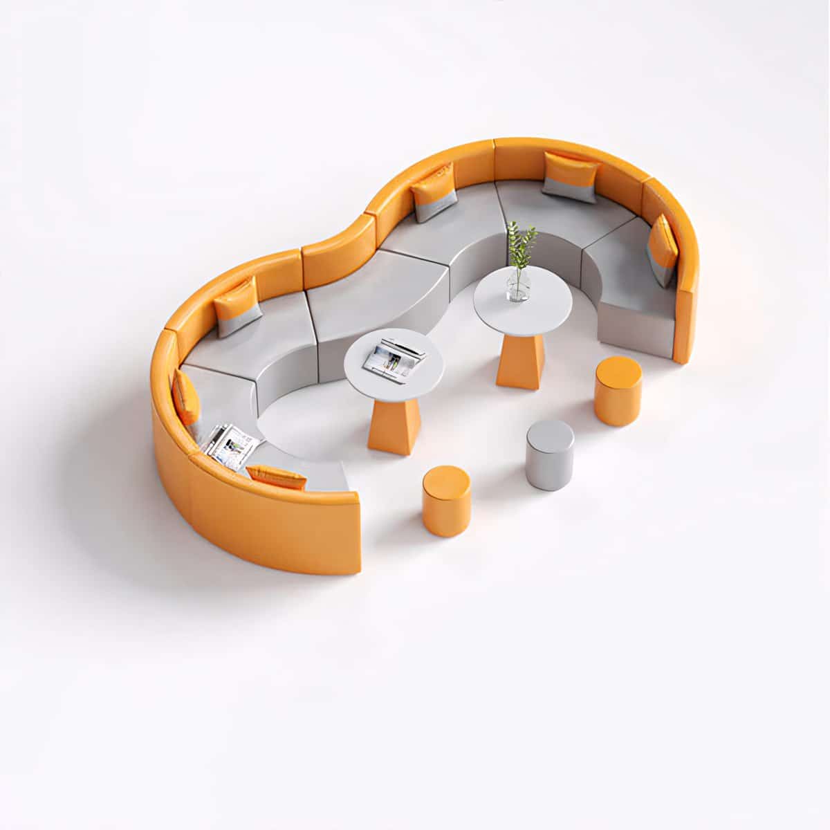 Creative Curved Circular Sofa Set - Enhance Your Space - Maoters