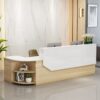 Simple L-shape Wood Reception Desk - Maoters