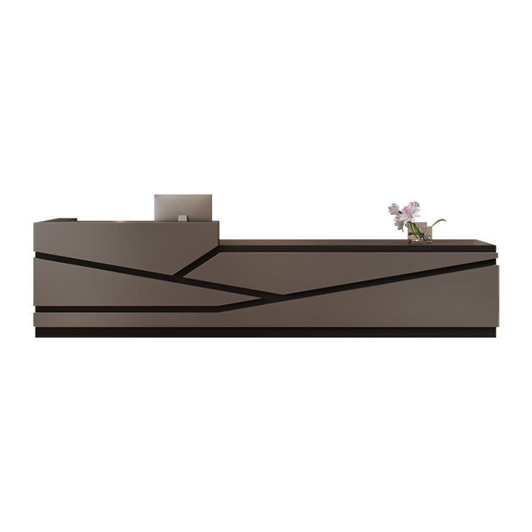 Elegant Rectangular Laminate Reception Desk - Maoters