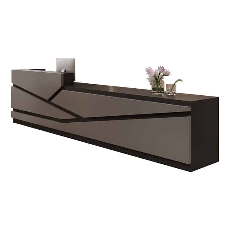 Elegant Rectangular Laminate Reception Desk - Maoters