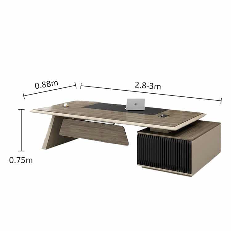 Executive Manager Desk Khaki - Large Workstation Office Desk - Maoters