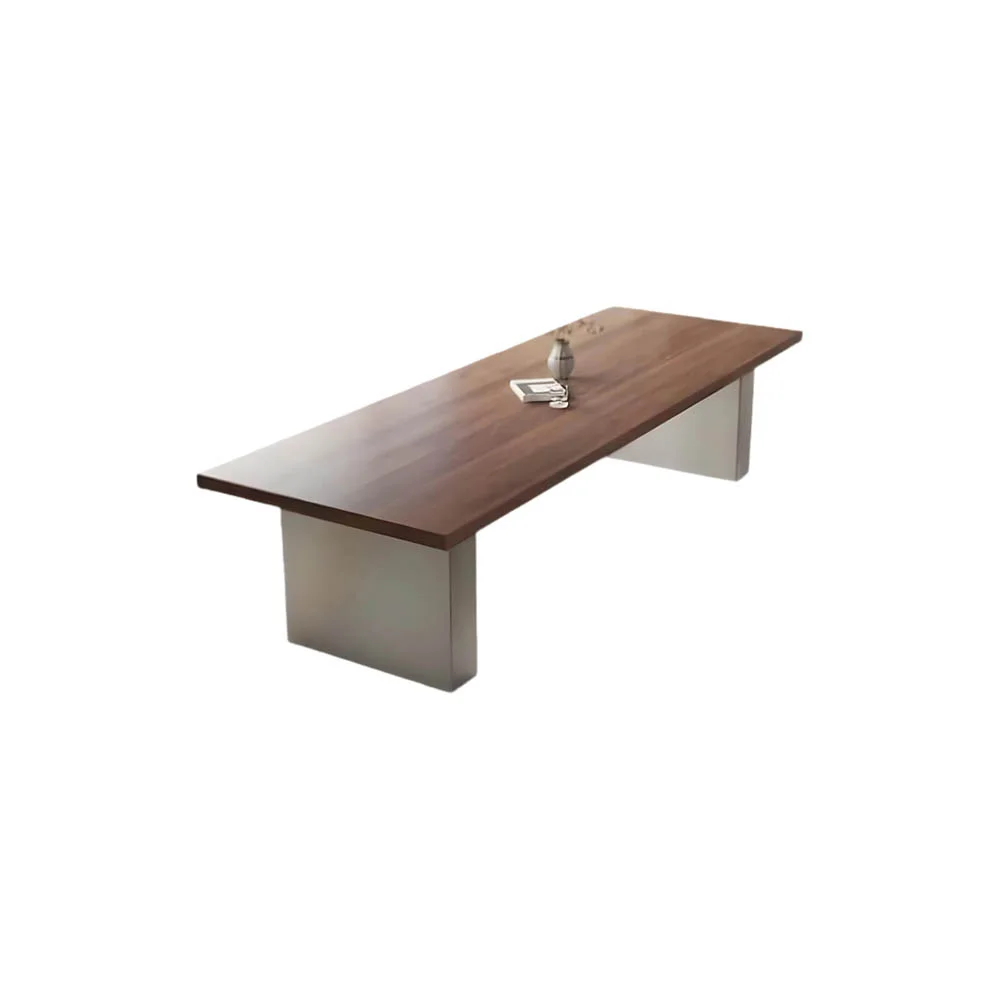Modern Solid Wood Conference Table - Walnut Color