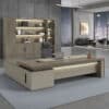 Large Boss Desk with Side Bookcase - Maoters