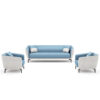 Luxury Leather Office Sofa - Compact Casual Orange - Maoters