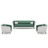 Luxury Leather Office Sofa - Compact Casual Orange - Maoters