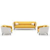Luxury Leather Office Sofa - Compact Casual Orange - Maoters