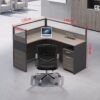 Minimalist Office Desk with Screen Partition - Maoters