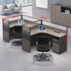Minimalist Office Desk with Screen Partition - Maoters