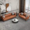 Modern Minimalist Leather Sofa, Double & Triple Seater - Maoters