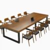 Modern Minimalist Solid Wood Conference Table - Maoters