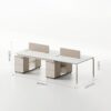 Modern Minimalist Staff Desk with Lock & Partition - Maoters