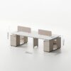 Modern Minimalist Staff Desk with Lock & Partition - Maoters