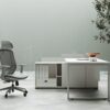 Modern Minimalist White Executive Desk - Perfect Fit - Maoters