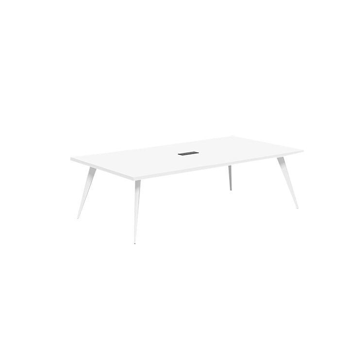 Modern Minimalist White Small Conference Table Set - Maoters